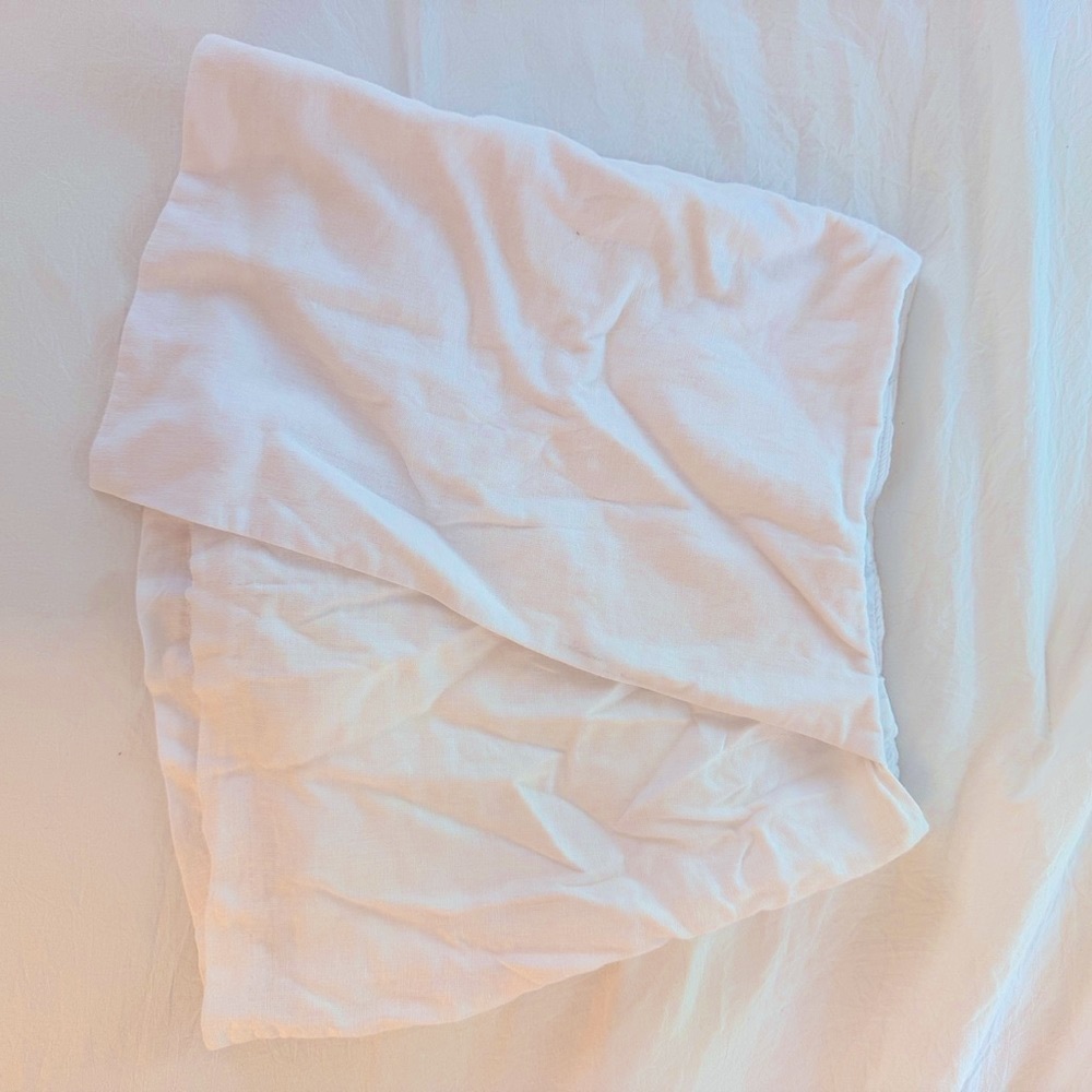 Abercrombie & Fitch White Mini Linen Skirt